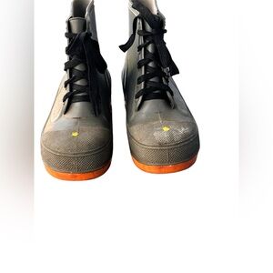 LaCrosse Men's Gray and Orange Steel Toe Rubber Work Boots Sz. 6